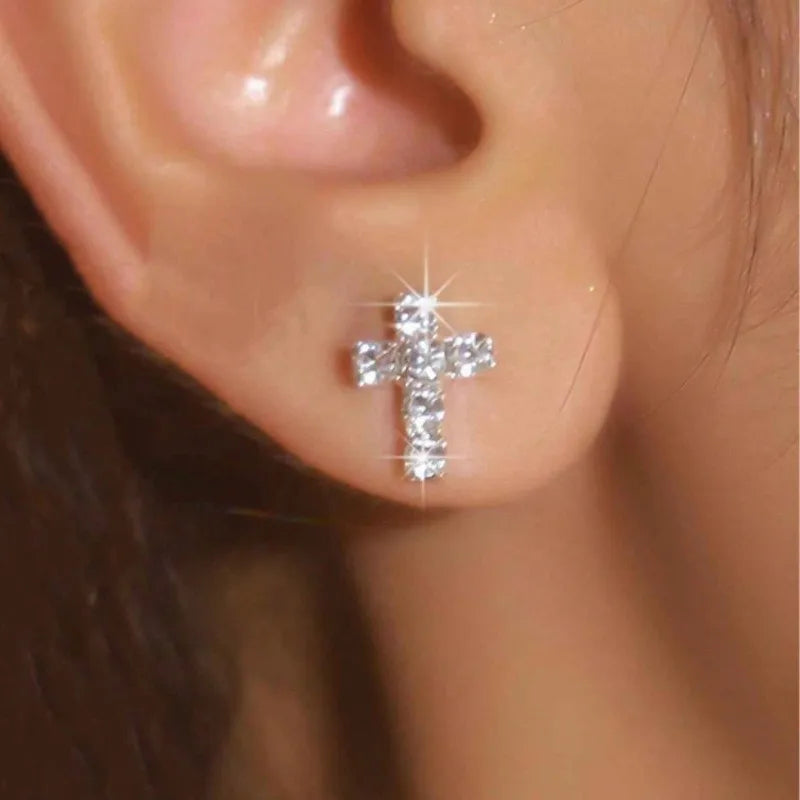 Kruisoorbellen met strass