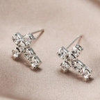 Kruisoorbellen met strass