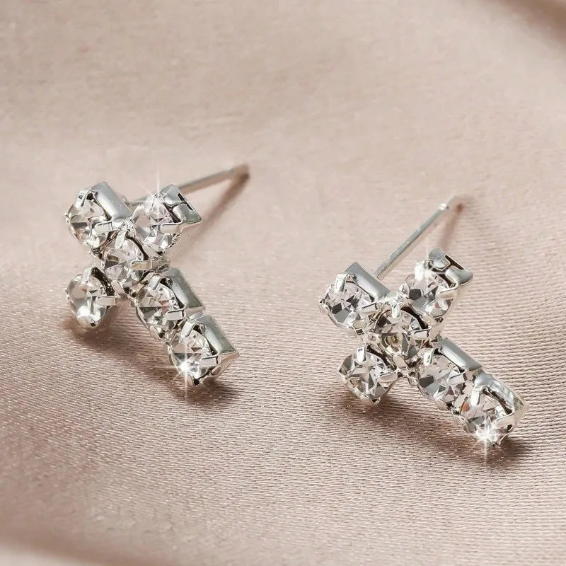 Kruisoorbellen met strass