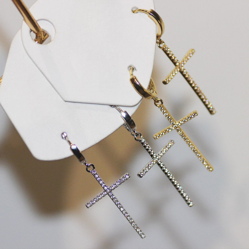 Kruis Oorbellen Diamant