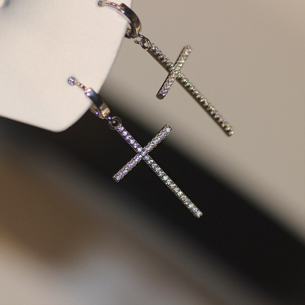 Kruis Oorbellen Diamant