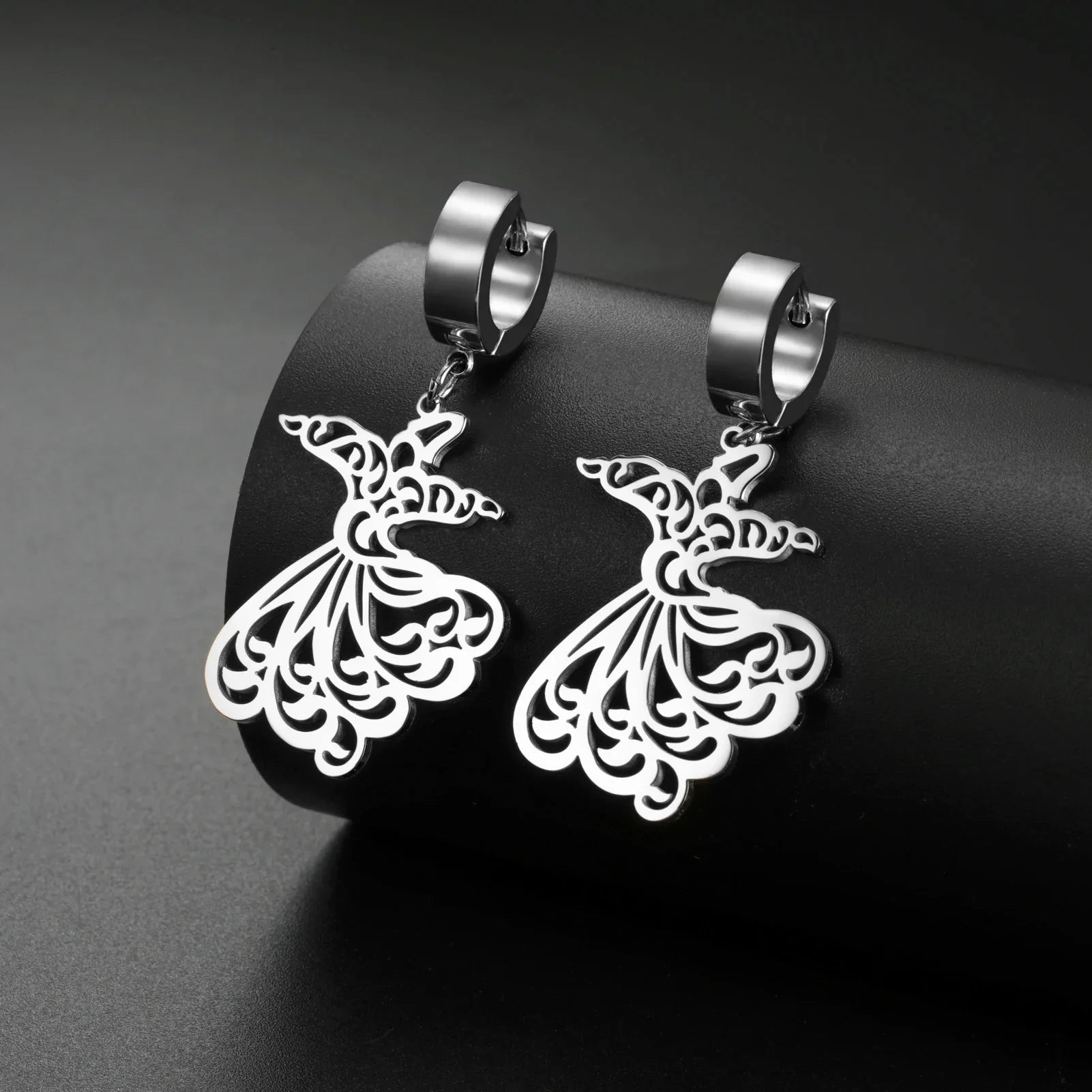 Arabische hangende oorbellen voor vrouwen Ramadan zilver