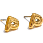 Gepersonaliseerde oorbellen met initiaal p
