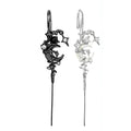 Boucles d'oreilles "Ear Cuff" croissant de lune et étoiles noir et argent