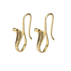 Boucles d'Oreilles Egypte Cobra or