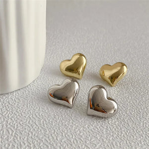 Boucles d'Oreilles Femme Coeur Clous