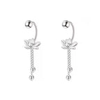 Hangende Oorbellen Lotus Bloem Zilver voor Dames