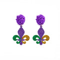 Boucles d'Oreilles Femme Pendantes Fleur De Lys