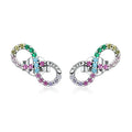 Multicolorige Infinity Oorbellen