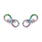 Multicolorige Infinity Oorbellen