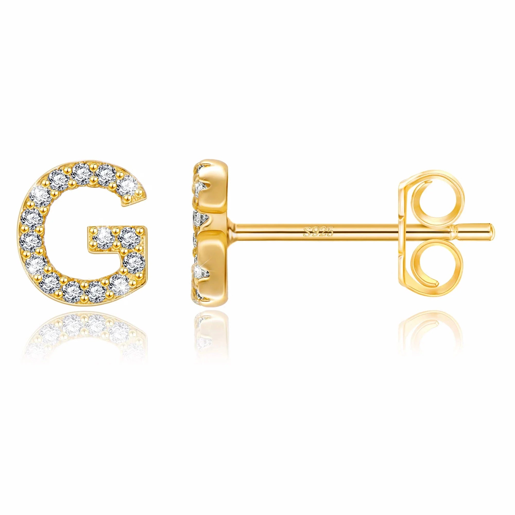 Oorknopjes initiaal goud g