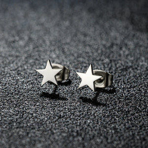 Boucles d'Oreilles Légères Clou Etoile argent