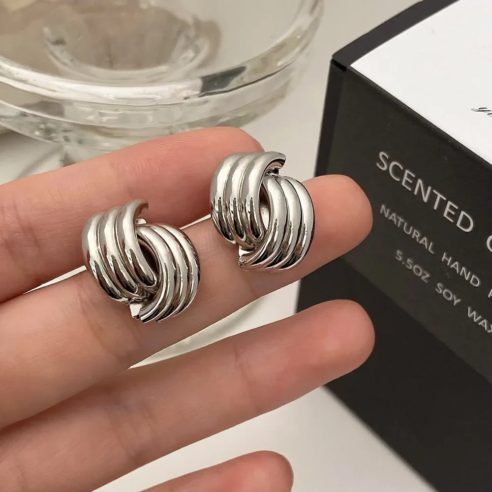Oorbellen met strik voor dames zilver