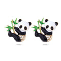 Boucles D'Oreilles Panda Bambou