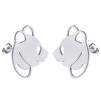 Boucles D'Oreilles Panda Discret Argent