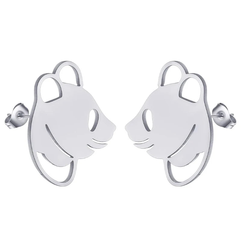 Boucles D'Oreilles Panda Discret Argent