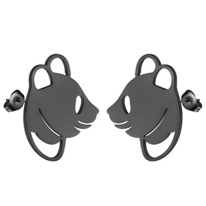 Boucles D'Oreilles Panda Discret Noir