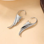 Dames oorhangers met engelenvleugels in zilver