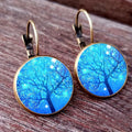 Boucles d'Oreilles Pendantes Arbre de Vie style 1