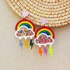 Regenboogdonder-oorbellen met hangers