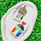 Regenboogoorbellen met hangers
