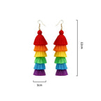 Regenboog hangoorbellen voor dames