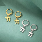 Oorbellen met hanger met het Joodse symbool Chai in goud