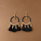 Boucles d'Oreilles Pendantes Bohêmes Plumes 4