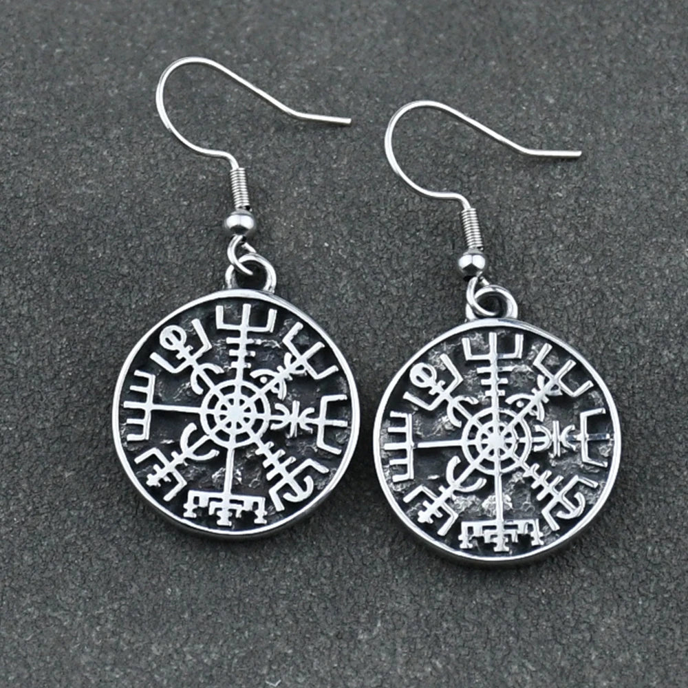 Hangende Oorbellen Kompas Vegvisir Viking