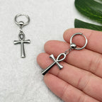 Boucles d'Oreilles Pendantes Croix d'Ankh 2