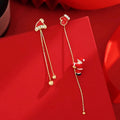 Boucles d'Oreilles Pendantes de Noël