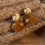 Boucles d'Oreilles Pendantes de Protection Oeil de Tigre