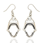 Boucles d'Oreilles Pendantes Dent de Requin argent