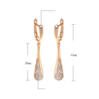 Boucles d'Oreilles Pendantes Goutte d'Eau en Zircon pour Femme