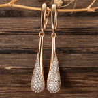 Boucles d'Oreilles Pendantes Goutte d'Eau en Zircon pour Femme
