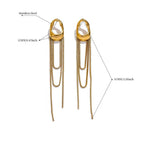 Boucles d'Oreilles Pendantes Goutte d'Eau pour Femme