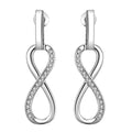 Hangende oorbellen met oneindigheidssymbool versierd met strass