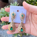 Hangers voor vrouwen Arabische bruiloft oorbellen groen