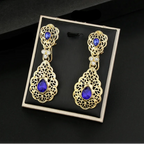 Hangers voor vrouwen Arabische bruiloft oorbellen blauw