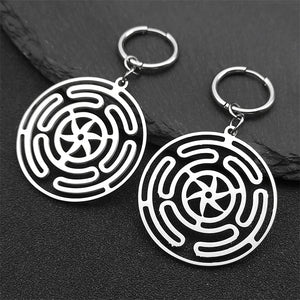 Boucles d'Oreilles Pendantes Roue d'Hécate Strophalos Femme