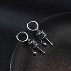 Boucles d'Oreilles Pendantes Roue de Prière bouddhiste