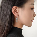 Boucles d'Oreilles Pendantes Roue de Prière bouddhiste