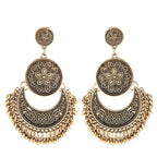 Boucles d'Oreilles Pendantes Style Bohême Baroque or rose