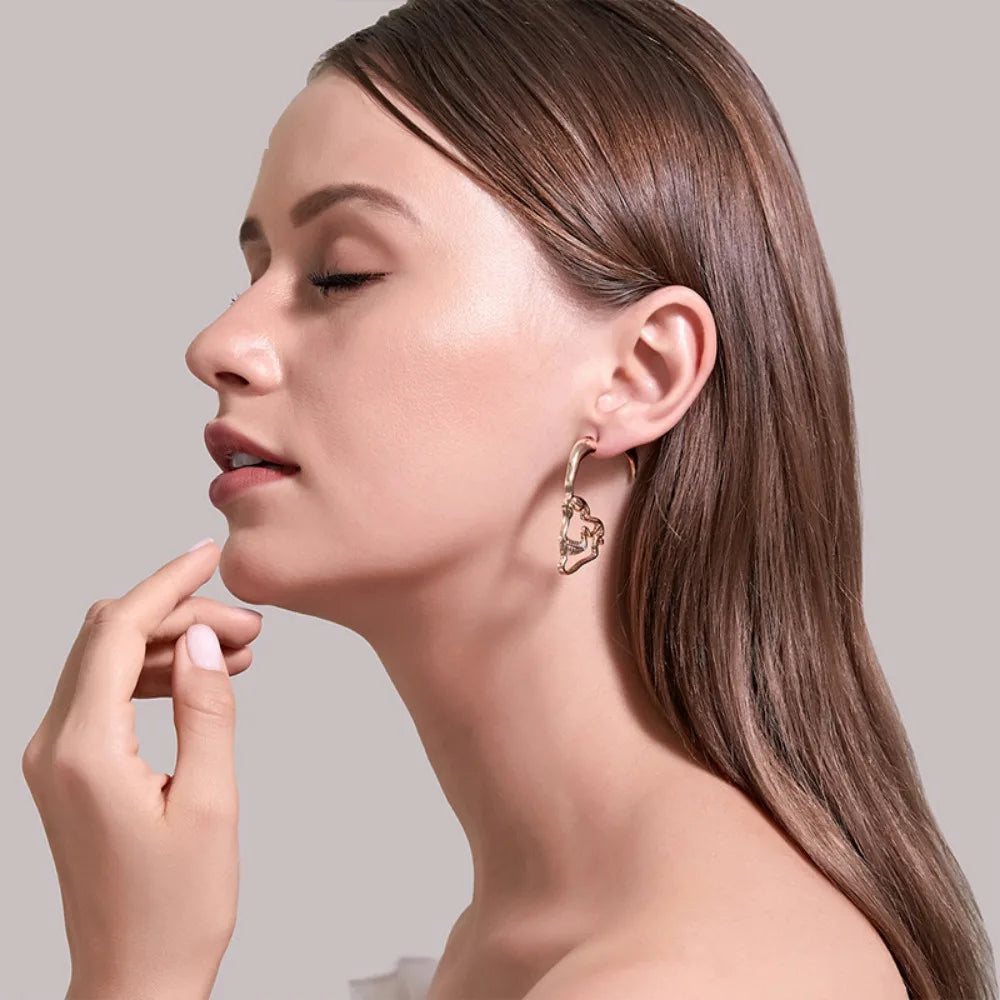 Boucles d'Oreilles Pendantes Tête de Mort pour Homme ou Femme argent