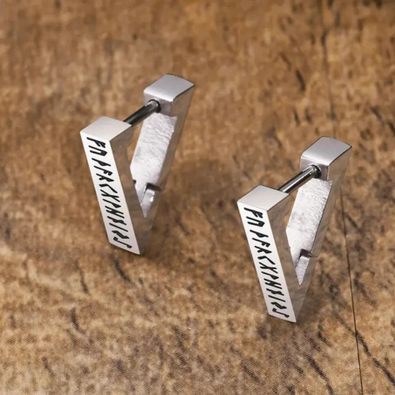 Viking Runes Oorbellen voor Mannen en Vrouwen Noordse zilver
