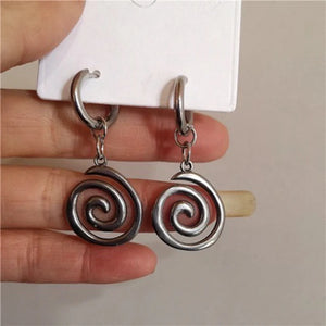 Boucles d'Oreilles Spirale Femme Pendantes