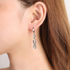 Boucles D'Oreilles Symbole Infini Pendantes Femme
