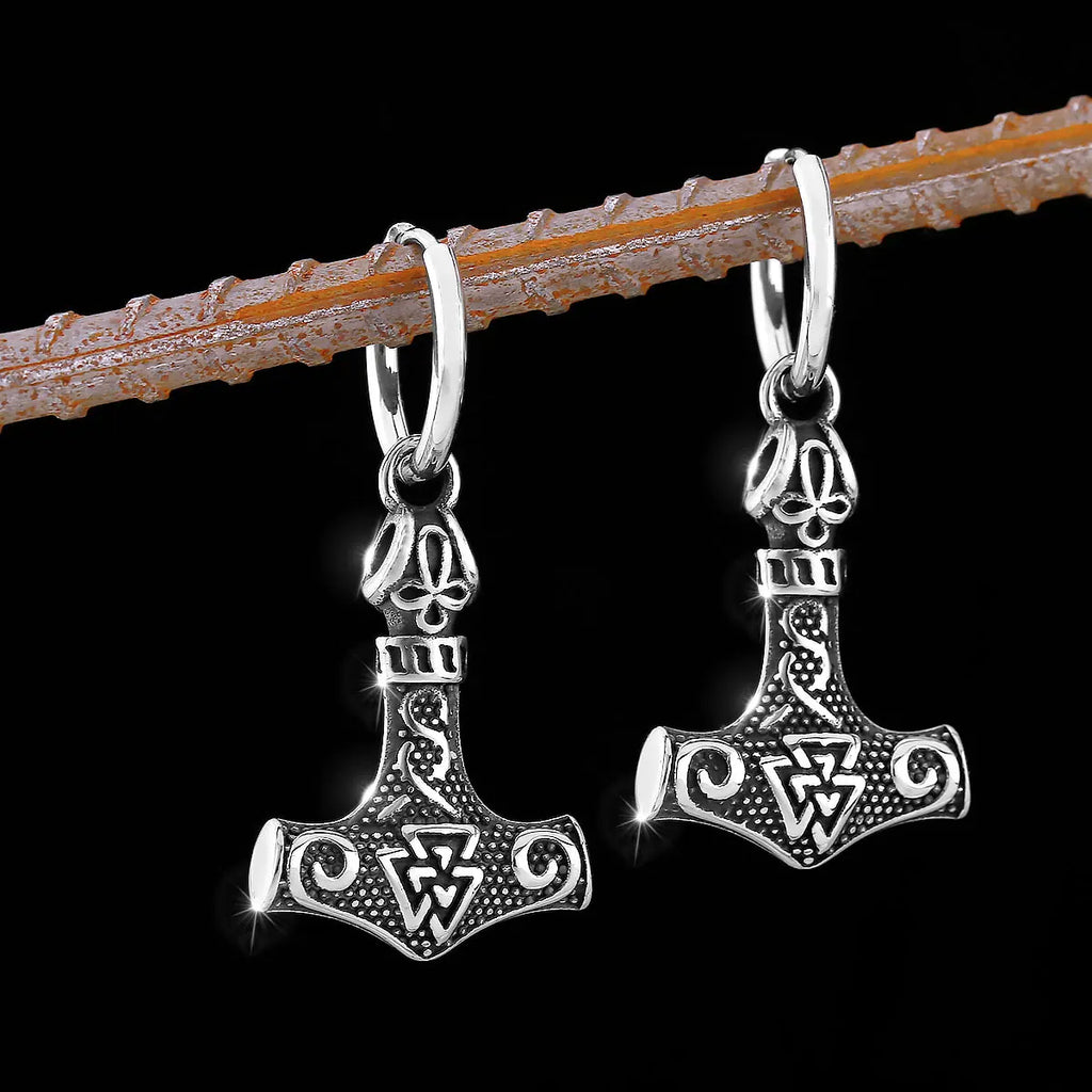 Viking Hangende Oorbellen Thor's Hamer Mjolnir