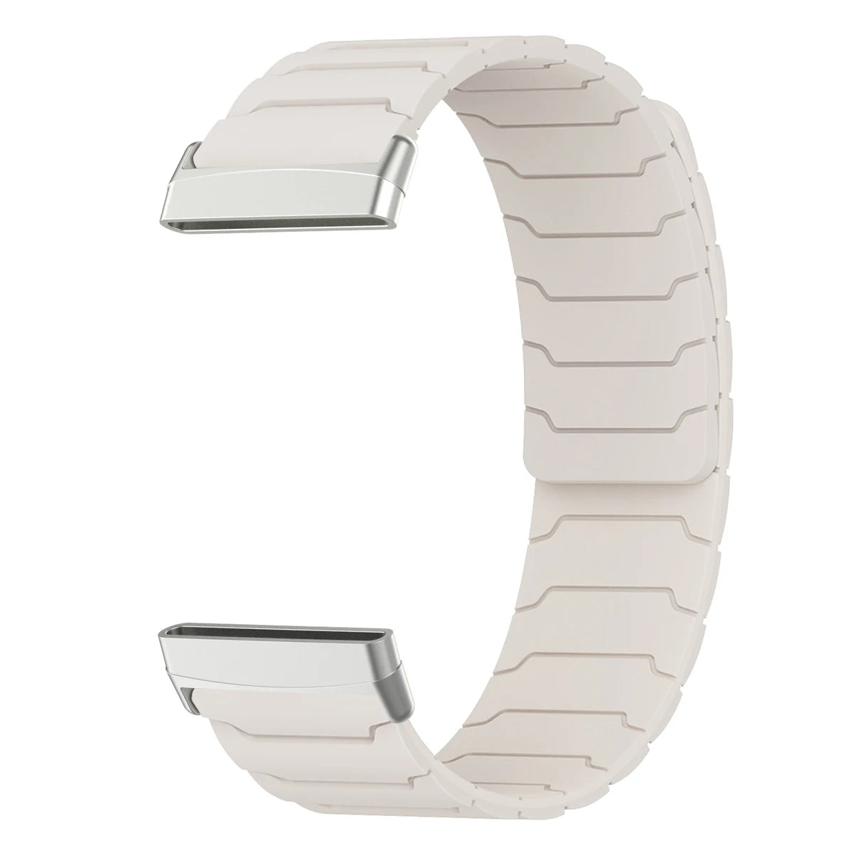 Magnetische band voor Fitbit Versa 3, Versa 4, Sense 1 en Sense 2 horloge wit