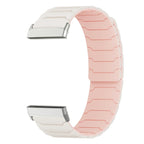 Magnetische band voor Fitbit Versa 3, Versa 4, Sense 1 en Sense 2 horloge wit roze